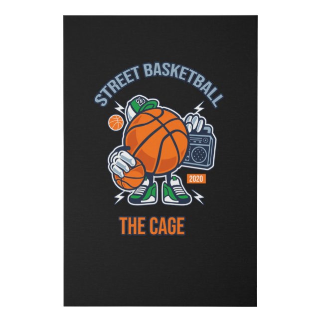 Street Basketball Faux Canvas Print (Front)