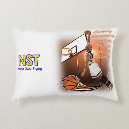 Street Basketball Hard Work NST Accent Pillow