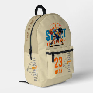 Street Basketball    Printed Backpack