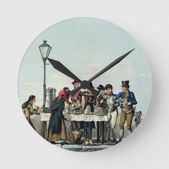 Street Breakfast engraved by G.Hunt, 1825 (engravi Round Clock (Front)