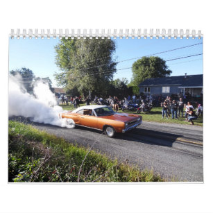 Street burnouts,muscle cars calendar