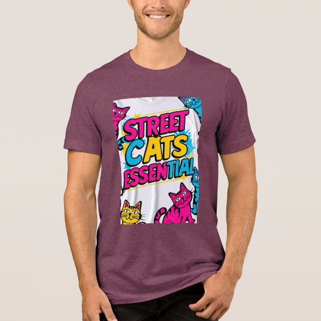 Street Cats Essential – Bold Multicolor Tee (Front)