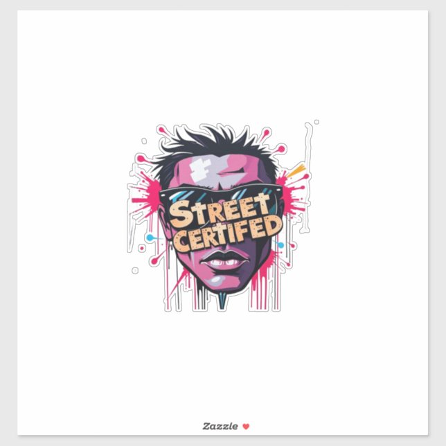 Street Certified | Urban Graffiti Face Art Design Sticker (Sheet)