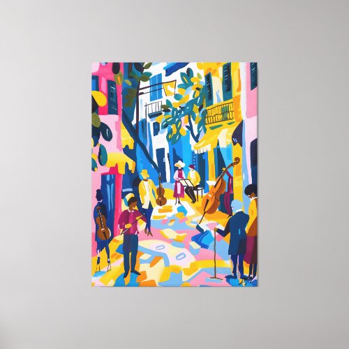 Street Concerto Favista Art with Color Music Canvas Print