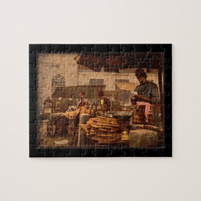 street cook in Istanbul from the 19th century Jigsaw Puzzle (Horizontal)