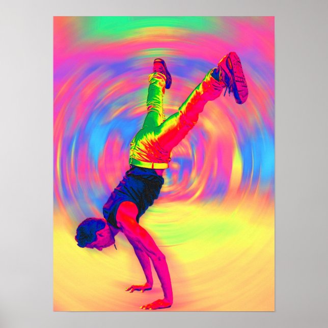 Street Dancing, Rainbow, Radial Poster (Front)