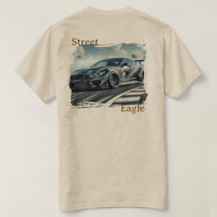 Street Eagle Drift Car Graphic T-Shirt