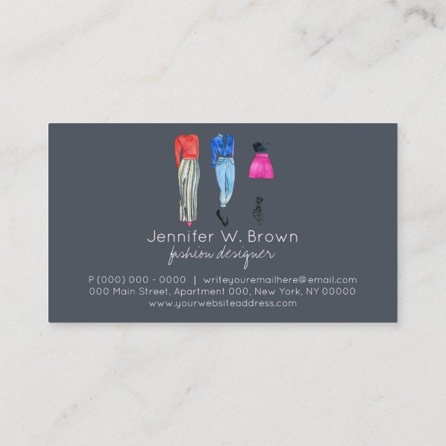 Street Fashion Consultant Clothing Popup Boutique Business Card