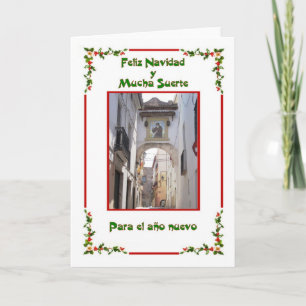 Street Feliz Navidad Spanish Christmas Holiday Card