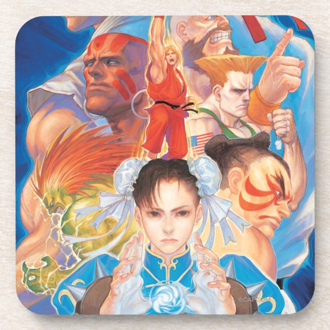 Street Fighter 2 Chun-Li Group Drink Coaster (Front)
