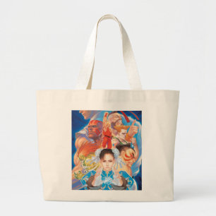 Street Fighter 2 Chun-Li Group Large Tote Bag
