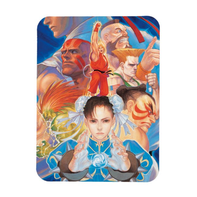 Street Fighter 2 Chun-Li Group Magnet (Vertical)