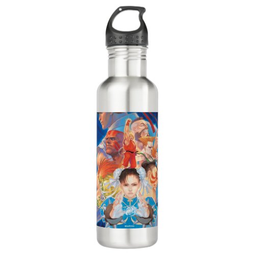 Street Fighter 2 Chun_Li Group Stainless Steel Water Bottle