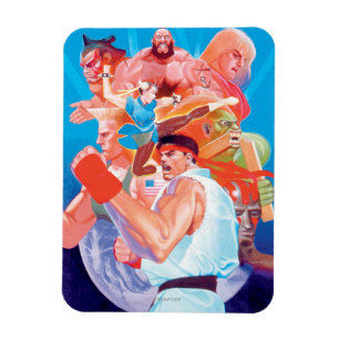 Street Fighter 2 Ryu Group Magnet