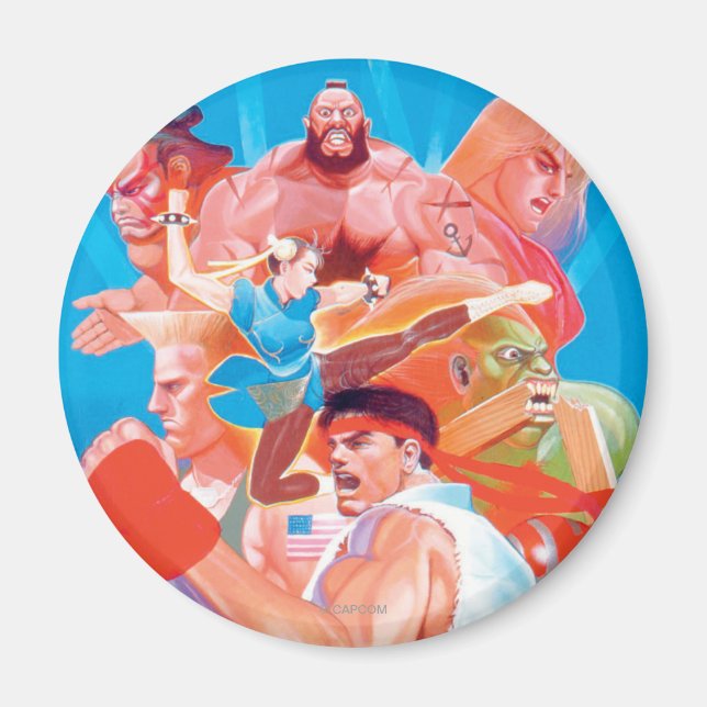 Street Fighter 2 Ryu Group Magnet (Front)