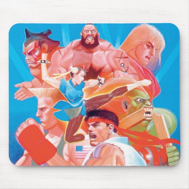 Street Fighter 2 Ryu Group Mouse Pad (Front)