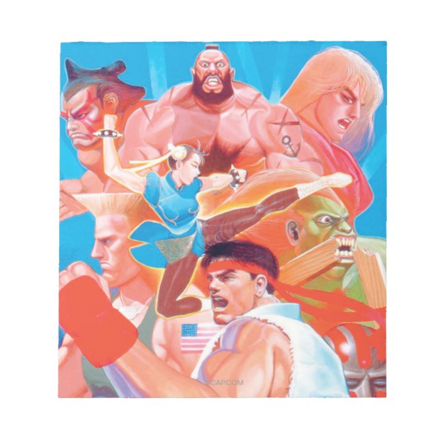 Street Fighter 2 Ryu Group Notepad (Front)