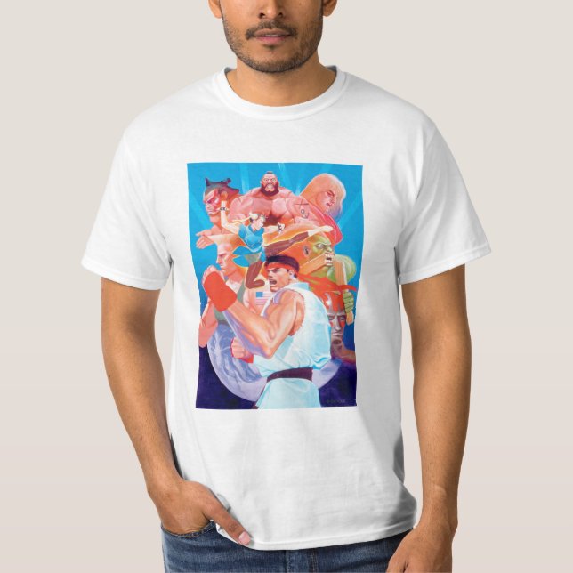 Street Fighter 2 Ryu Group T-Shirt (Front)