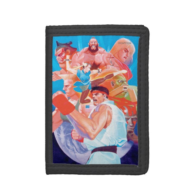 Street Fighter 2 Ryu Group Trifold Wallet (Front Vertical)
