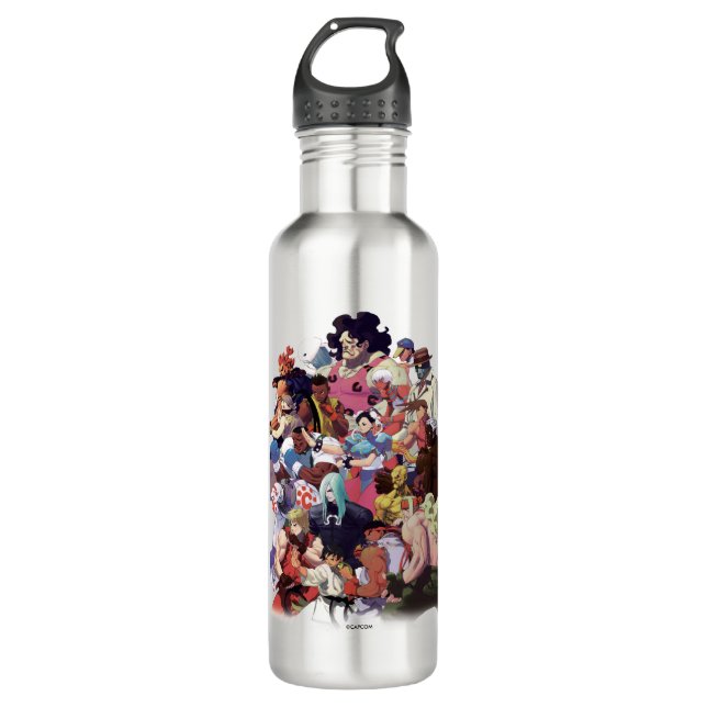Street Fighter 3 Third Strike Cast Stainless Steel Water Bottle (Front)