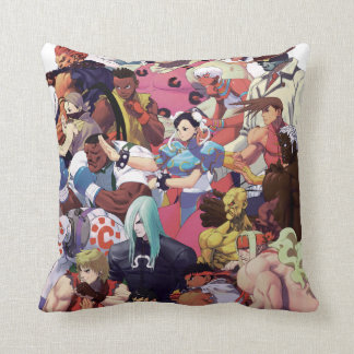 Street Fighter 3 Third Strike Cast Throw Pillow