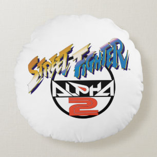 Street Fighter Alpha 2 Logo 2 Round Pillow