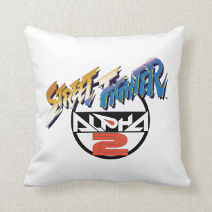 Street Fighter Alpha 2 Logo 2 Throw Pillow