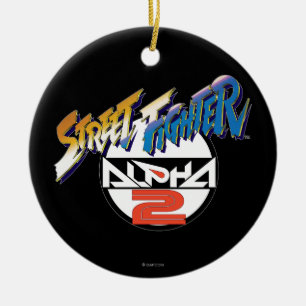 Street Fighter Alpha 2 Logo Ceramic Ornament