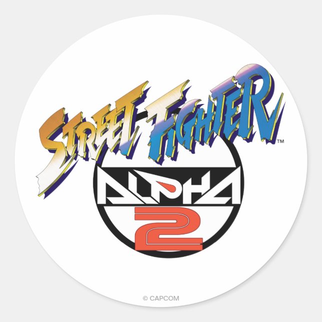 Street Fighter Alpha 2 Logo Classic Round Sticker (Front)