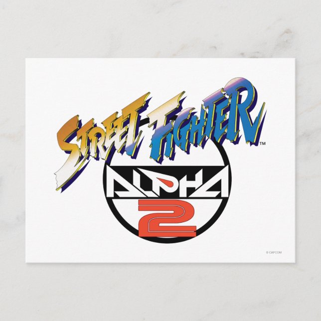 Street Fighter Alpha 2 Logo Postcard (Front)