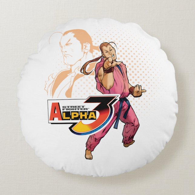 Street Fighter Alpha 3 Dan 2 Round Pillow (Front)