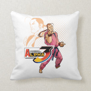 Street Fighter Alpha 3 Dan 2 Throw Pillow