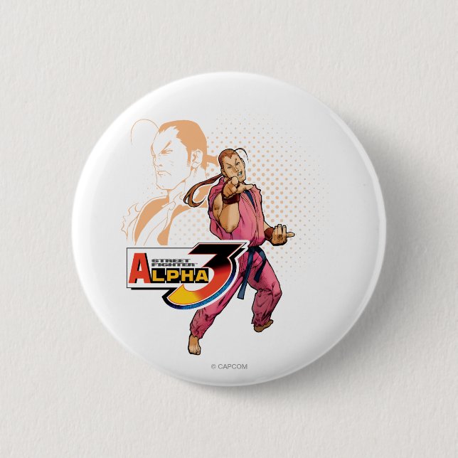 Street Fighter Alpha 3 Dan Pinback Button (Front)