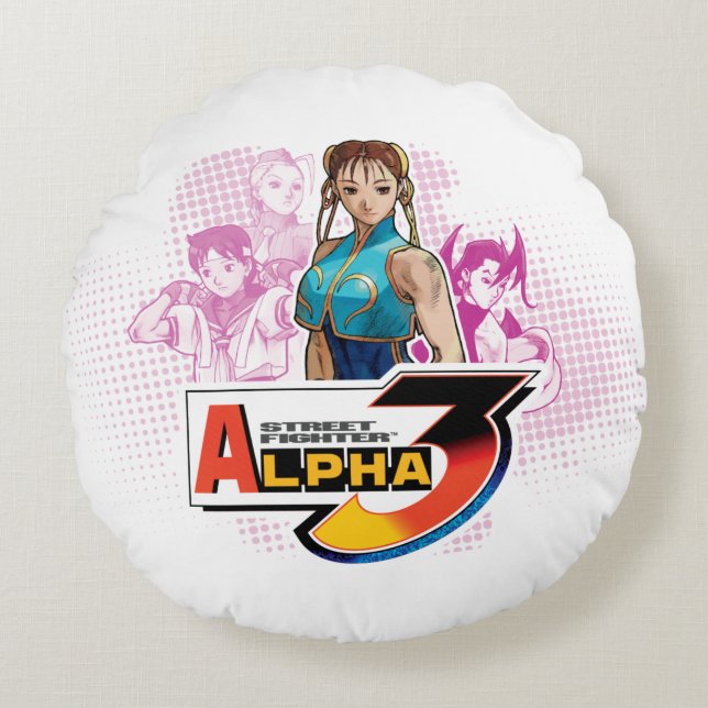 Street Fighter Alpha 3 Femme Fatale 2 Round Pillow (Front)