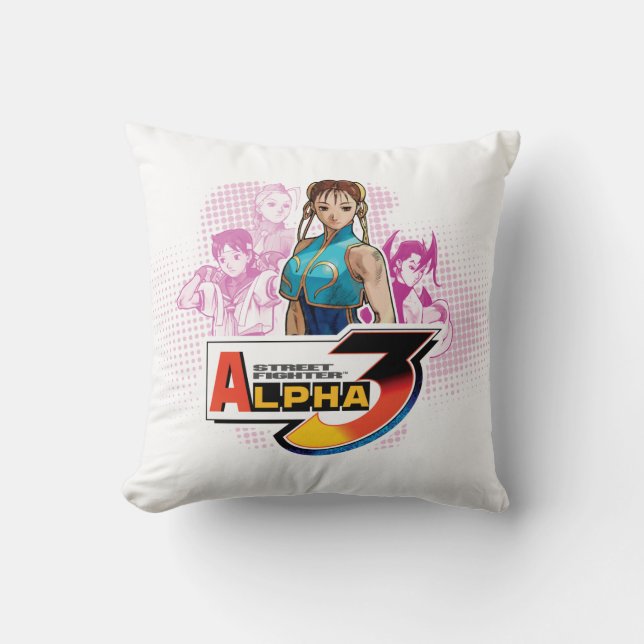 Street Fighter Alpha 3 Femme Fatale 2 Throw Pillow (Front)
