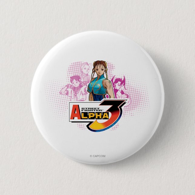 Street Fighter Alpha 3 Femme Fatale Button (Front)