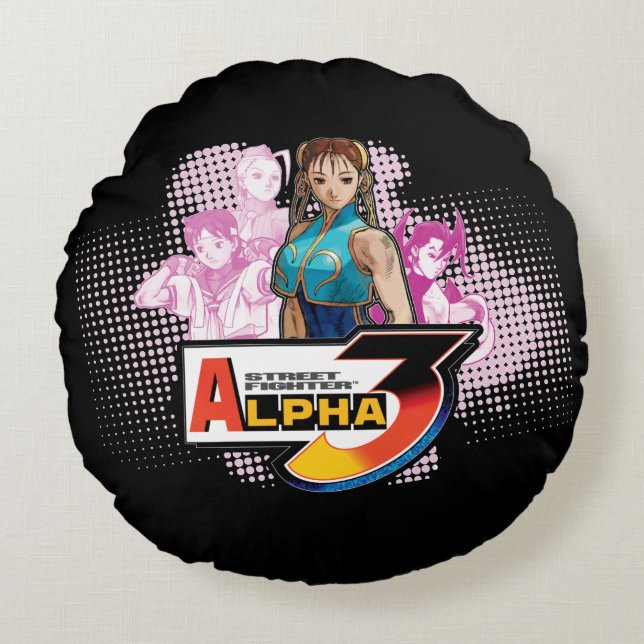 Street Fighter Alpha 3 Femme Fatale Round Pillow (Front)