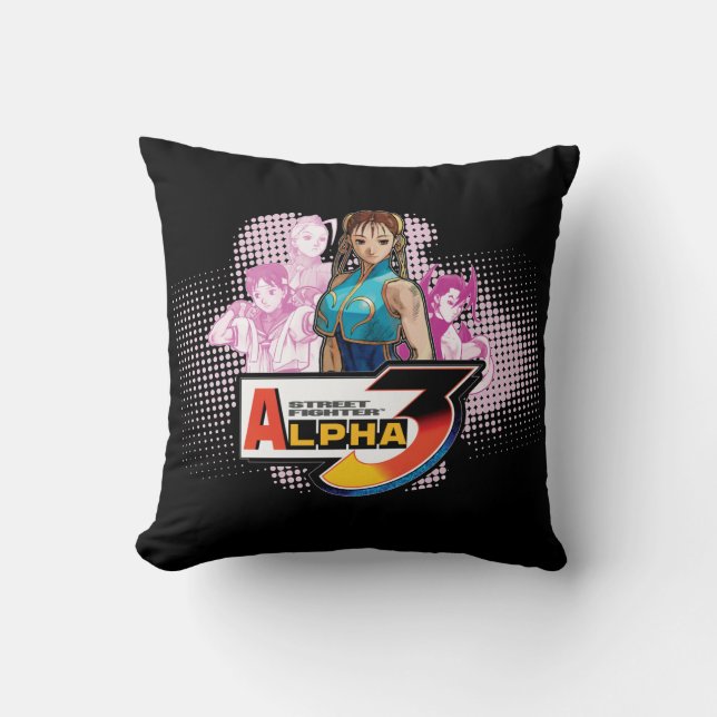 Street Fighter Alpha 3 Femme Fatale Throw Pillow (Front)