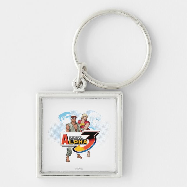 Street Fighter Alpha 3 Ken & Ryu Keychain (Front)