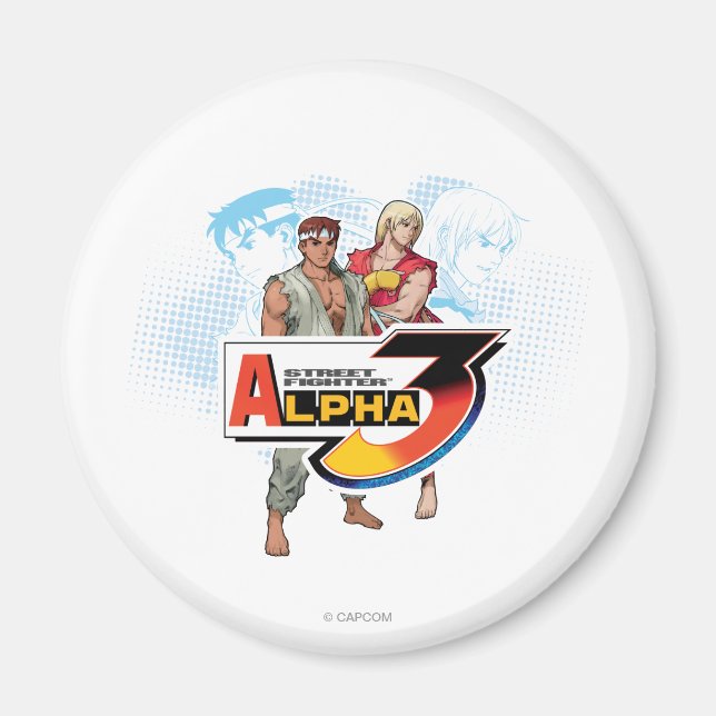 Street Fighter Alpha 3 Ken & Ryu Magnet (Front)