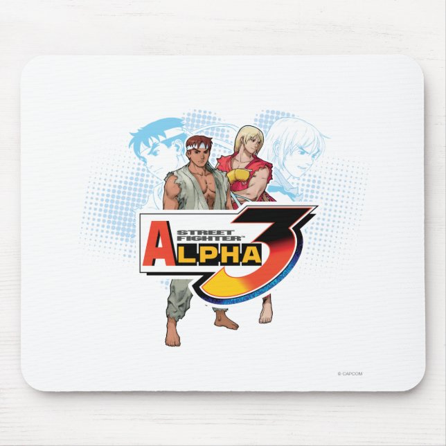 Street Fighter Alpha 3 Ken & Ryu Mouse Pad (Front)