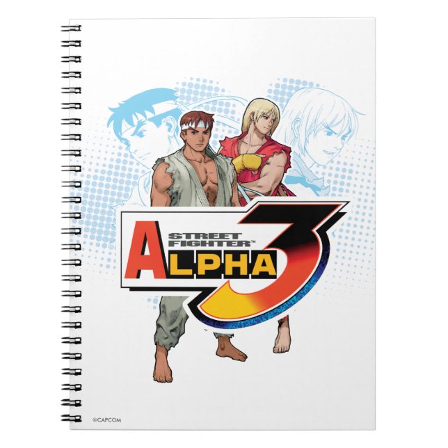 Street Fighter Alpha 3 Ken & Ryu Notebook (Front)