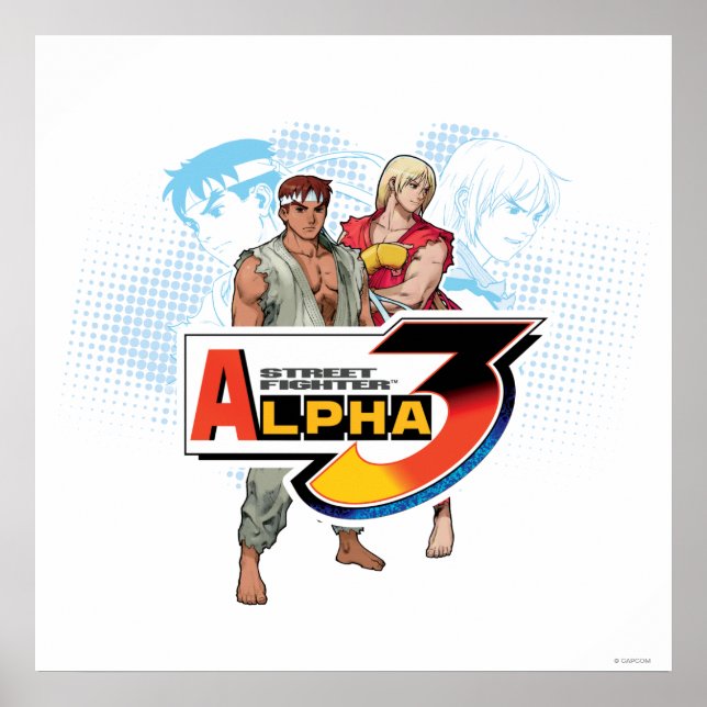 Street Fighter Alpha 3 Ken & Ryu Poster (Front)