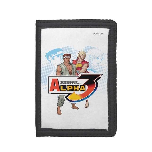 Street Fighter Alpha 3 Ken & Ryu Tri-fold Wallet (Front Vertical)