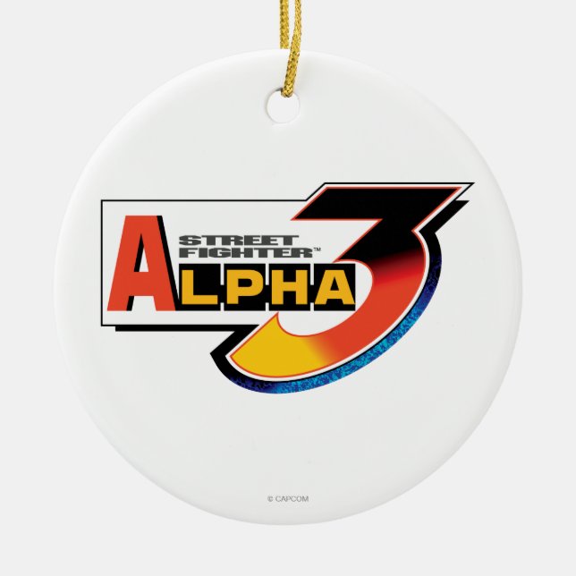 Street Fighter Alpha 3 Logo Ceramic Ornament (Front)