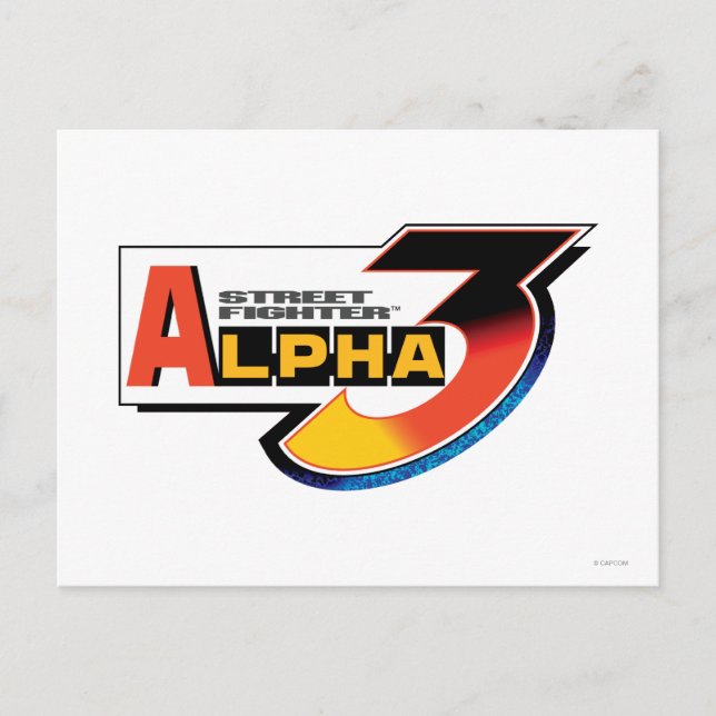 Street Fighter Alpha 3 Logo Postcard (Front)