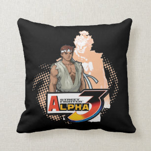 Street Fighter Alpha 3 Ryu & Akuma 2 Throw Pillow