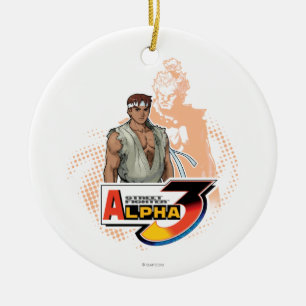 Street Fighter Alpha 3 Ryu & Akuma Ceramic Ornament