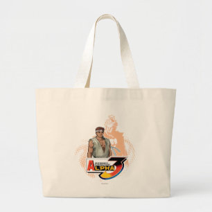 Street Fighter Alpha 3 Ryu & Akuma Large Tote Bag