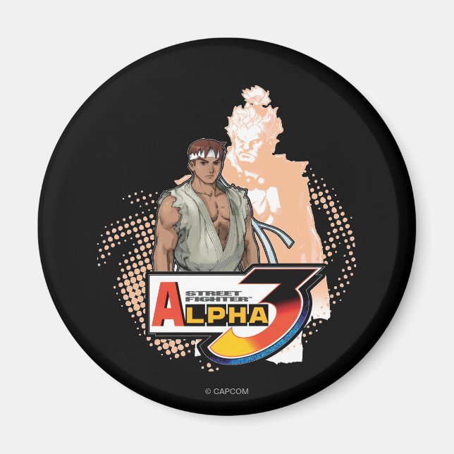 Street Fighter Alpha 3 Ryu & Akuma Magnet (Front)